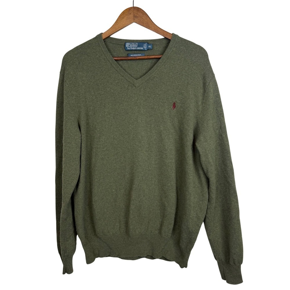 Polo‎ Ralph Lauren Mens Merino Wool Sweater XL Earthy Old Money Classic Luxury